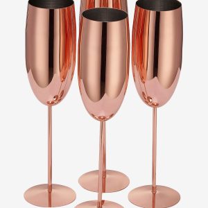 Oak & Steel - Champagneglas 4-pak - Rosa - Vinglas - - Homeroom