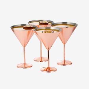 Oak & Steel - Martiniglas 4-pak - Rosa - Drinksglas & shotglas - - Homeroom